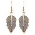Leaf Earrings in Goldtone - Sticky add to cart bar