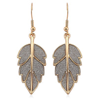 Leaf Earrings in Goldtone