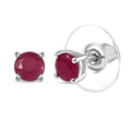 D'Joy Niassa Ruby (FF) 1.60 ctw Earrings in Rhodium Over Sterling Silver - Sticky add to cart bar