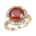 AAA Picos Altos Sphalerite and G-H SI Luxuriant Lab Grown Diamond 7.59 ctw Ring in 10K Yellow Gold - Sticky add to cart bar