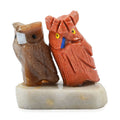Multi Gemstone Carved Owl Couple Approx 170cts - Sticky add to cart bar
