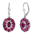 D'Joy Orissa Rhodolite Garnet 7.20 ctw Dahlia Flower Earrings in Rhodium Over Sterling Silver - Sticky add to cart bar
