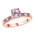 Premium Martha Rocha Kunzite, Multi Gemstone Ring in 18K Vermeil RG Over Sterling Silver 1.60 ctw - Sticky add to cart bar