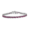 Orissa Rhodolite Garnet Bracelet in Rhodium Over Sterling Silver (7.25 In) 10.25 ctw - Sticky add to cart bar