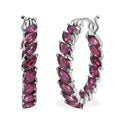 D'Joy Orissa Rhodolite Garnet 5.70 ctw Vines Earrings in Rhodium Over Sterling Silver - Sticky add to cart bar
