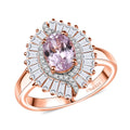Premium Martha Rocha Kunzite, Moissanite Ring in 18K Vermeil RG Over Sterling Silver (Size 6.0) 2.50 ctw - Sticky add to cart bar