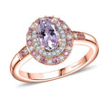 D'Joy Premium Martha Rocha Kunzite, Multi Gemstone Ring in 18K Vermeil RG Over Sterling Silver (Size 10.0) 1.60 ctw - Sticky add to cart bar