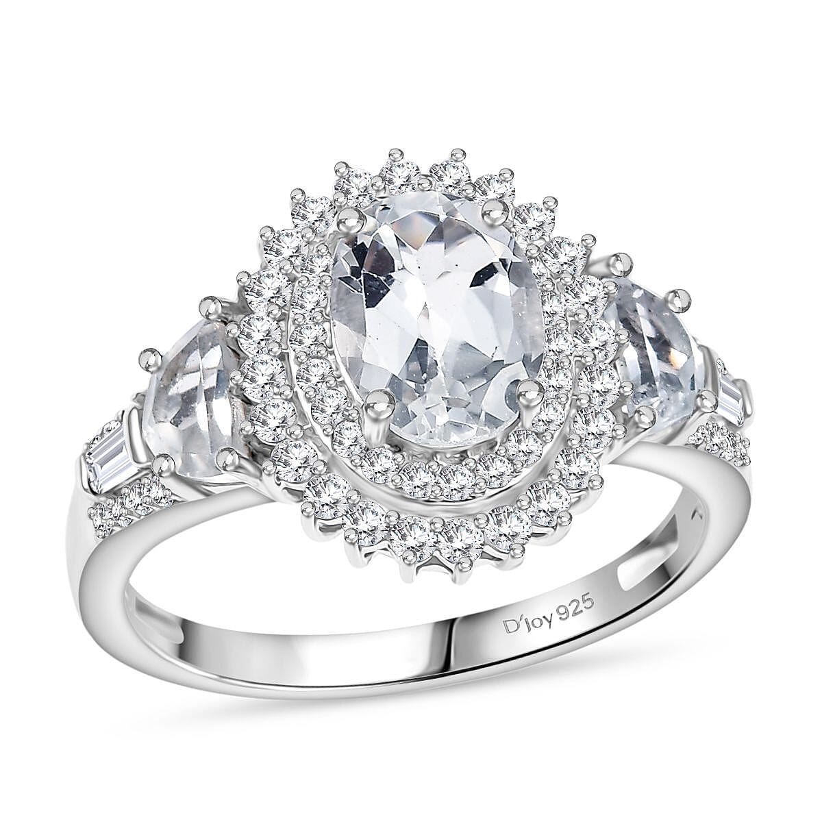 Golconda Topaz Ring in Platinum Over Sterling Silver (Size 10.0) 2.50 ctw