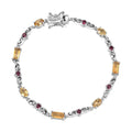 Epic Deal Karis Brazilian Citrine, Orissa Rhodolite Garnet Bracelet Platinum Bond (7.25 In) 4.35 ctw - Sticky add to cart bar