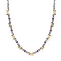 Karis Brazilian Citrine and Orissa Rhodolite 5.35 ctw Garnet Art Deco Necklace Platinum Bond 18 Inches - Sticky add to cart bar
