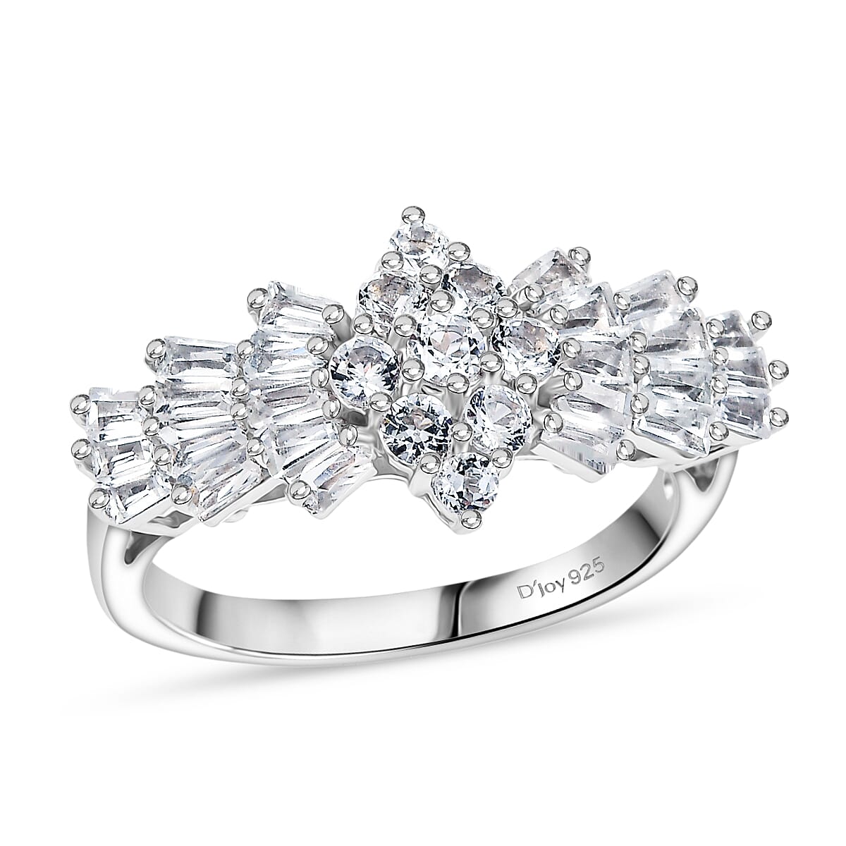 Golconda Topaz Ring in Platinum Over Sterling Silver (Size 10.0) 1.30 ctw