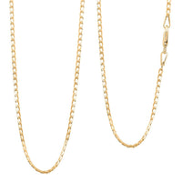 2mm Cuban Chain Necklace in 14K Yellow Gold 2.79 Grams 18 Inches
