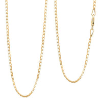 2mm Cuban Chain Necklace in 14K Yellow Gold 22 Inches 3.41 Grams