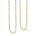 3.50mm Cuban Chain Necklace in 14K Yellow and White Gold 4.84 Grams 22 Inches - Sticky add to cart bar