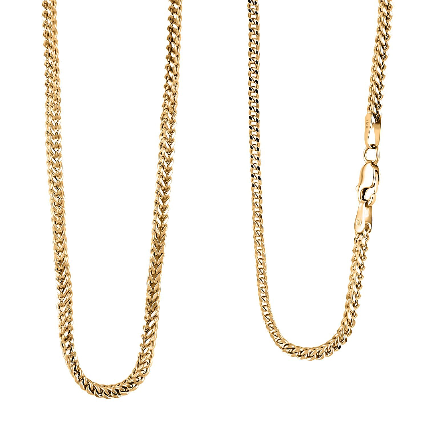 2mm Franco Chain Necklace in 10K Yellow Gold 4.2 Grams 18 Inches