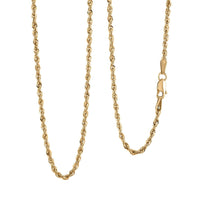 2mm Rope Chain Necklace in 10K Yellow Gold 1.46 Grams 16 Inches
