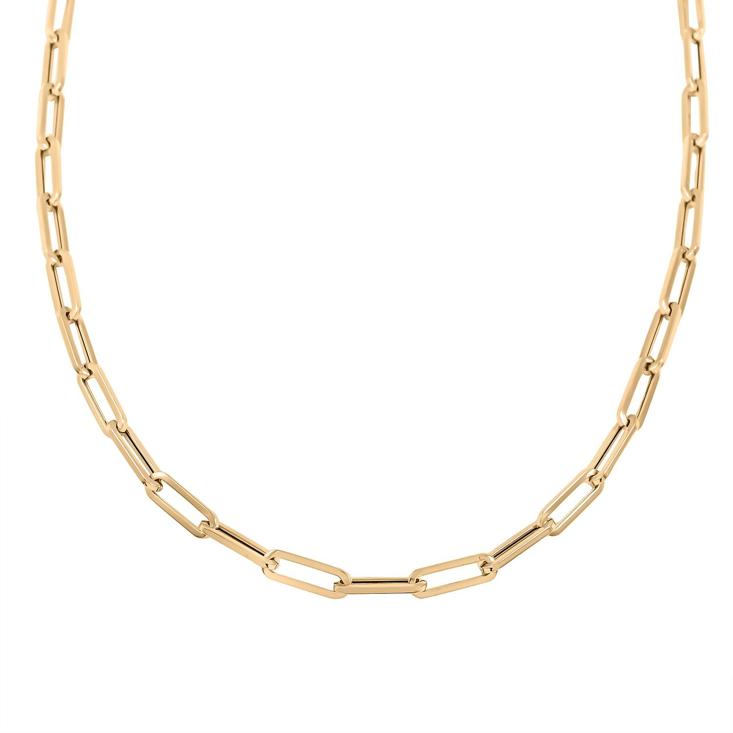 4mm Paper Clip Chain Necklace in 14K Yellow Gold 5.9 Grams 18 Inches
