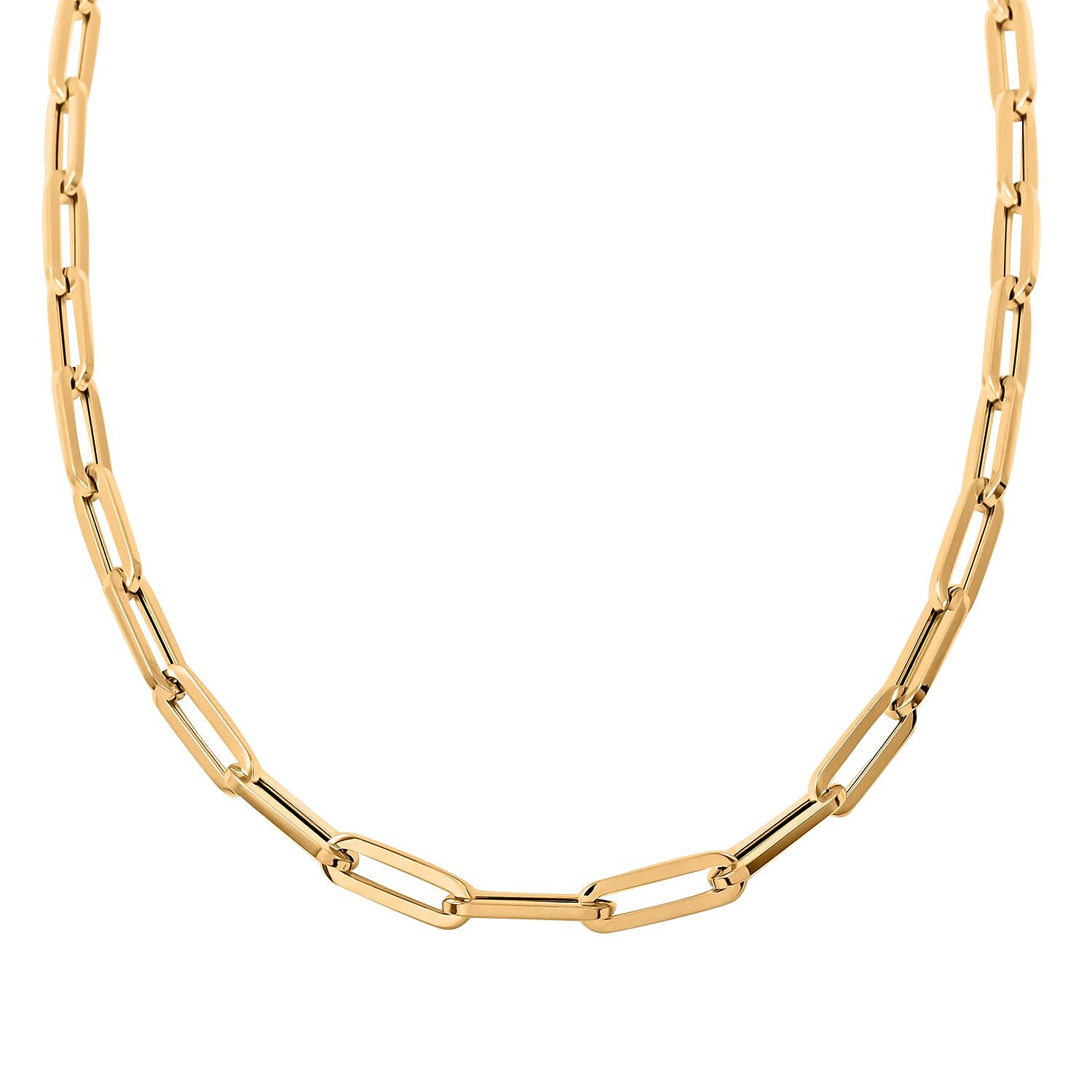 5mm Paper Clip Chain Necklace in 14K Yellow Gold 13.6 Grams 20 Inches