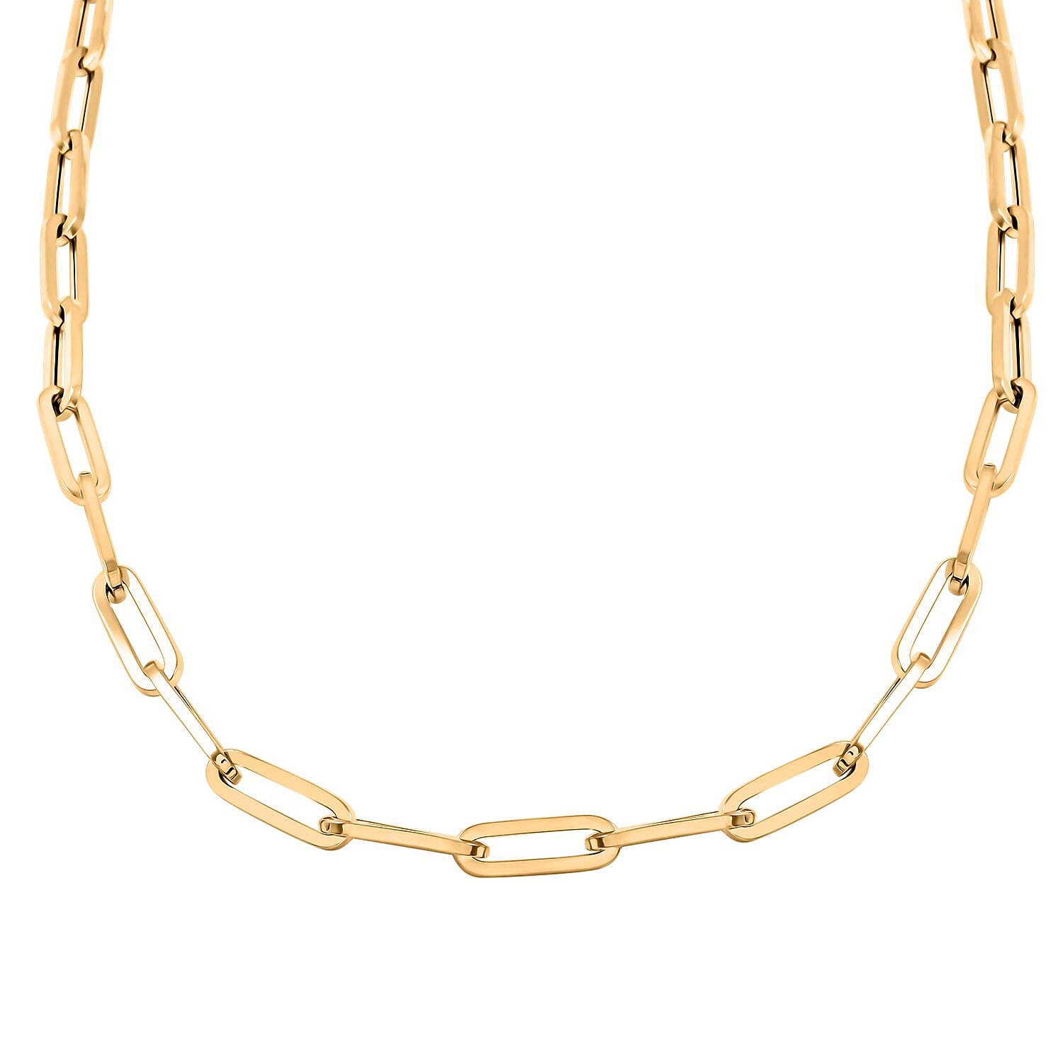 6mm Paper Clip Chain Necklace in 14K Yellow Gold 17.5 Grams 22 Inches