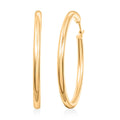 2.5x35mm Hoop Earrings in 10K Yellow Gold 2.5 Grams - Sticky add to cart bar