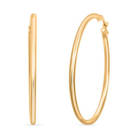 2x40mm Hoop Earrings in 10K Yellow Gold 2.5 Grams