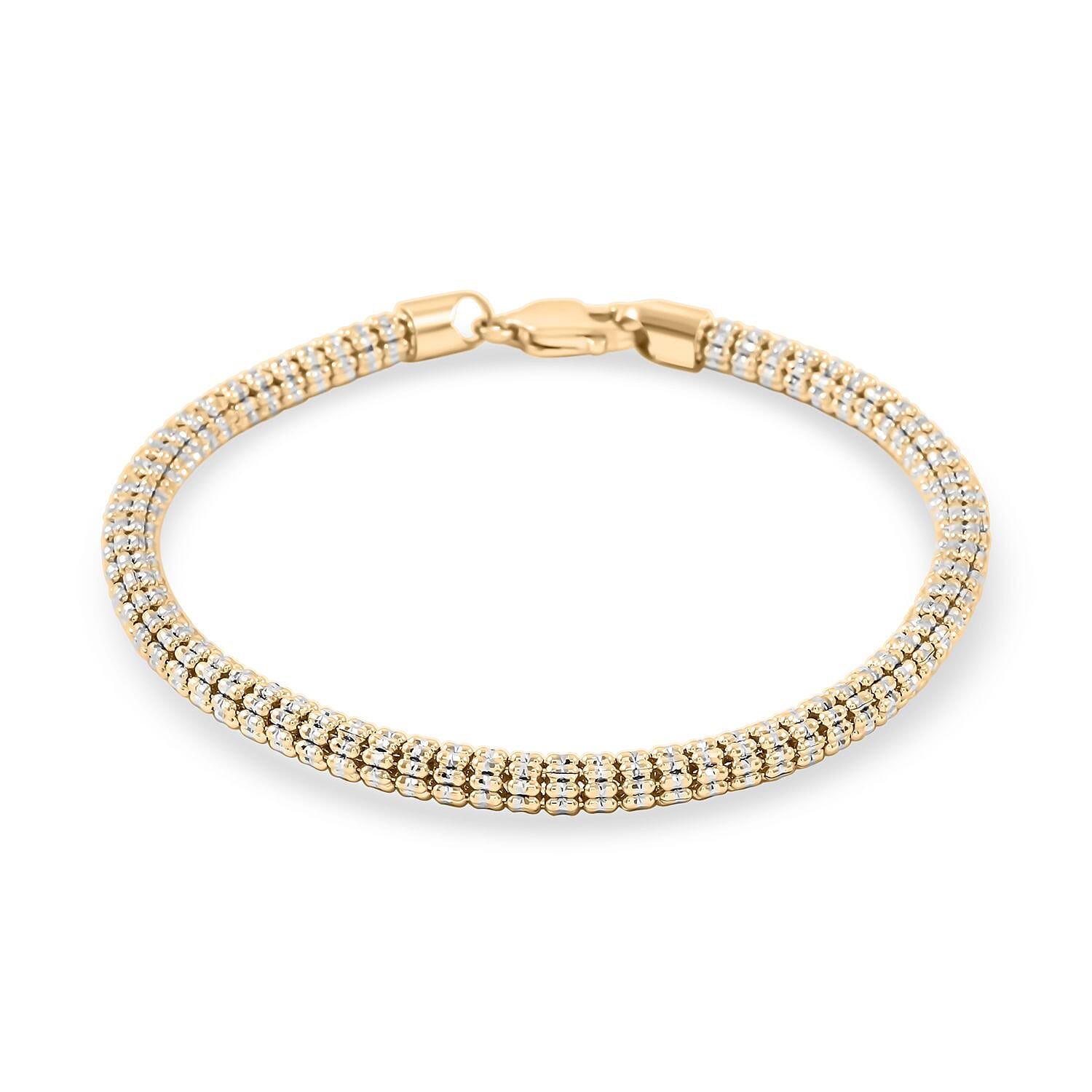 10K Yellow Gold 4.50 mm Ice Chain Bracelet (8.50 In) 11.7 Grams
