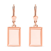 Bar Earrings in Rhodium Over Sterling Silver 3 Grams