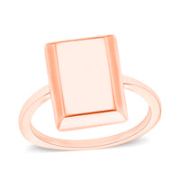 Bar Ring in 18K Vermeil Rose Gold Over Sterling Silver (Size 10.0) 2.40 Grams