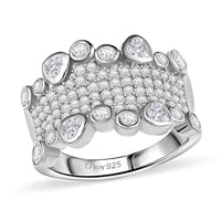 Golconda Topaz 1.75 ctw Ring in Rhodium Over Sterling Silver (Size 10.0)