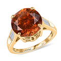 10K Yellow Gold Premium Picos Altos Sphalerite, Luxuriant Lab Grown Diamond (E-F, VS) (0.30 cts) Ring (Size 10.0) 14.30 ctw - Sticky add to cart bar