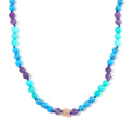 Multi Gemstone 210.00 ctw Beaded Necklace in Rosetone 18-20 Inches - Sticky add to cart bar