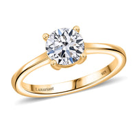 Luxuriant Diamond Lab Grown Diamond (E-F, VS) Ring in 18K Vermeil YG Over Sterling Silver (Size 10.0) 1.10 ctw