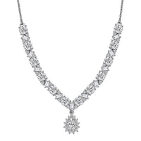 D'Joy Moissanite 8.10 ctw Stars and Constellations Necklace in Rhodium Over Sterling Silver 18-20 Inches