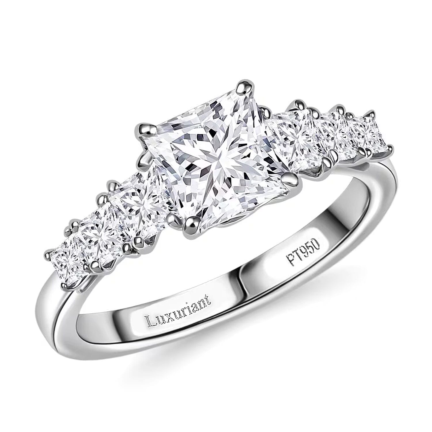 Luxuriant Lab Grown Diamond E-F VS 2.00 ctw Art Deco Ring in 950 Platinum