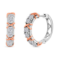 Grandidierite XOXO Hoop Earrings in 18K Vermeil RG and Rhodium Over Sterling Silver 1.44 ctw