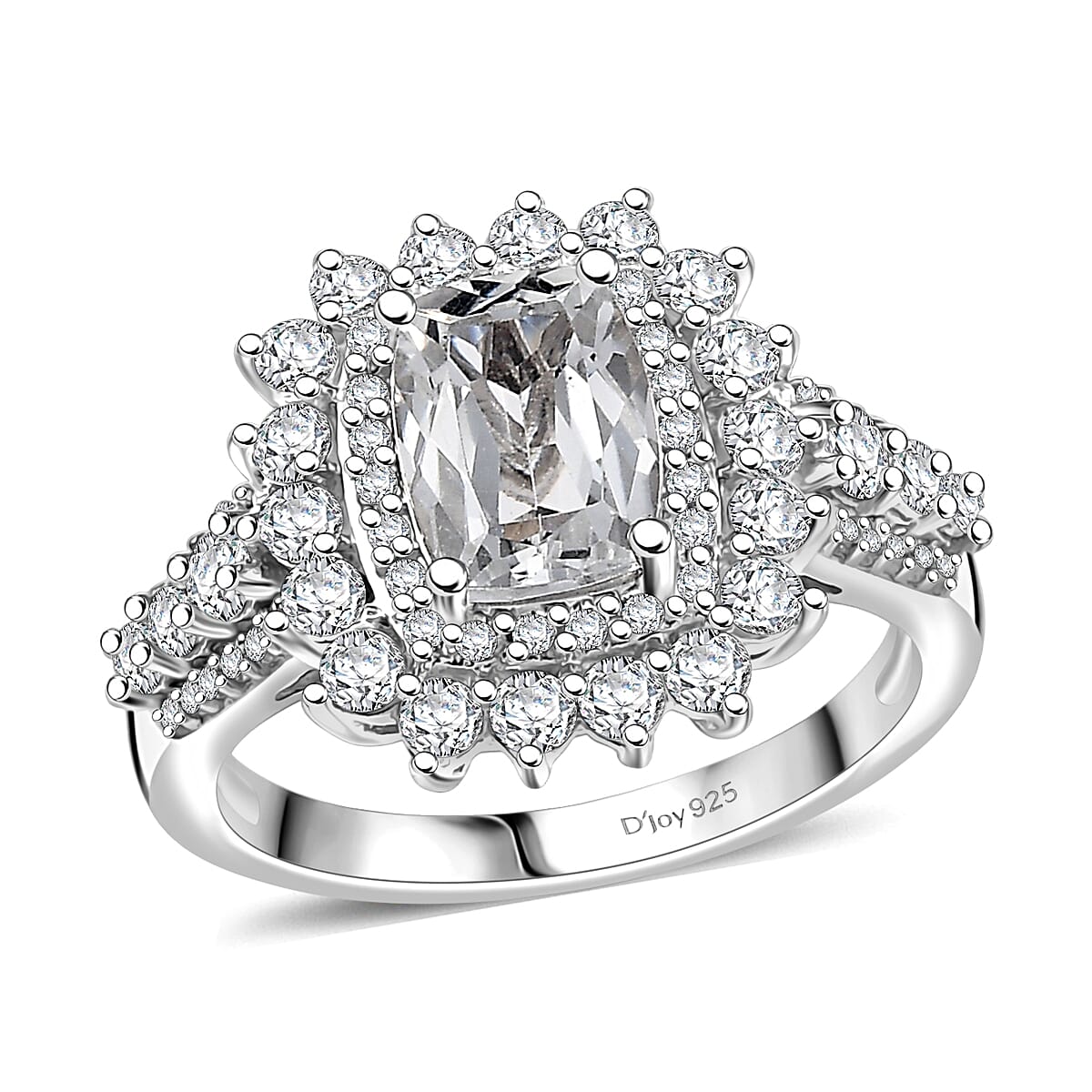 Golconda Topaz Ring in Platinum Over Sterling Silver (Size 10.0) 2.90 ctw