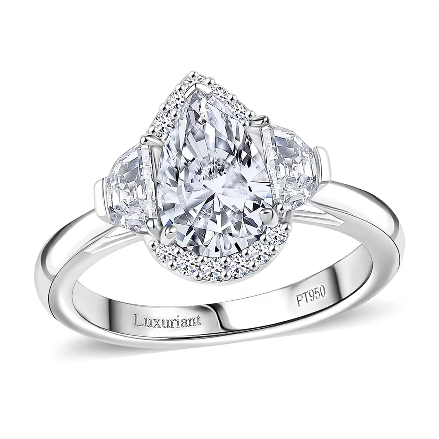 IGI Certified 950 Platinum Luxuriant Lab Grown Diamond (E-F, VS) Ring (Size 10.0) 2.00 ctw