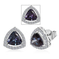 AAA Lab Grown Alexandrite and Luxuriant Lab Grown Diamond G-H SI 3.25 ctw Earrings in 10K White Gold - Sticky add to cart bar