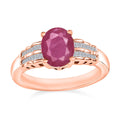 Luxoro Premium Mozambique Ruby and G-H I2 Diamond Ring in 10K Rose Gold (Size 10.0) 2.78 ctw - Sticky add to cart bar