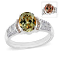 Luxoro AAA Turkizite and I2 Natural Champagne and White Diamond 2.23 ctw Ring in 14K White Gold (Size 10.0) - Sticky add to cart bar
