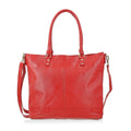 Beige Genuine Leather RFID Protected Tote Bag with Adjustable Detachable Shoulder Strap - Sticky add to cart bar