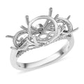 950 Platinum Lab Grown Diamond (E-F, VS) Mounting Ring (Size 6.5) 0.36 ctw - Sticky add to cart bar