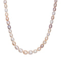 Multi Color Freshwater Pearl Oval Shape Necklace in 18K Vermeil Yellow Gold Over Sterling Silver 18 Inches - Sticky add to cart bar
