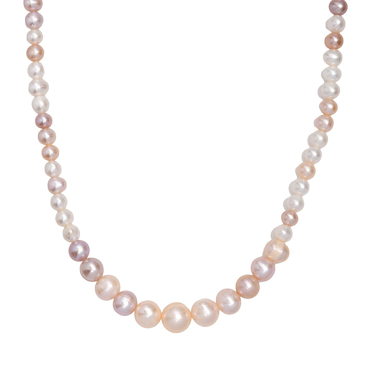 Multi Color Freshwater Pearl Sunrise Bloom Necklace in 18K Vermeil Yellow Gold Over Sterling Silver 18 Inches