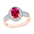 Premium Martha Rocha Kunzite and Diamond 1.81 ctw Halo Ring in 18K Vermeil Rose Gold Over Sterling Silver (Size 10) 1 - Sticky add to cart bar