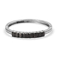 Shungite 5.15 ctw Bangle Bracelet in Stainless Steel (6.50 In) - Sticky add to cart bar