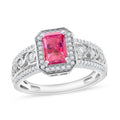 Royal Ruby and White Zircon 2.54 ctw Ring in 18K Vermeil Rose Gold Over Sterling Silver (Size 10.0) - Sticky add to cart bar