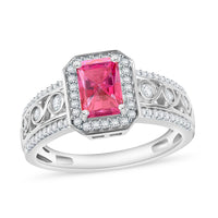 Royal Ruby and White Zircon 2.54 ctw Ring in 18K Vermeil Rose Gold Over Sterling Silver (Size 10.0)