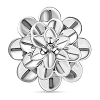 Floral Pendant in 10K White Gold 2.60 Grams
