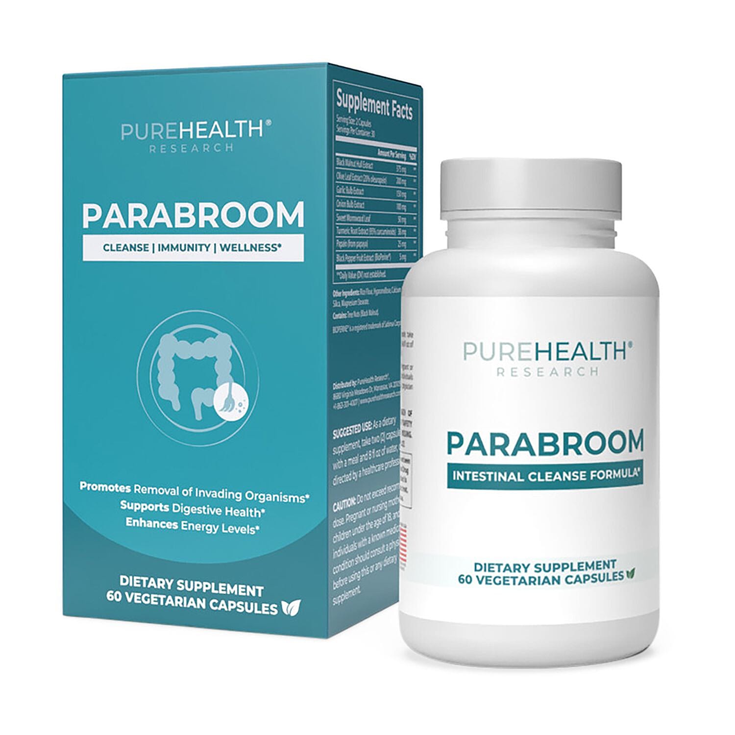 PureHealth Research Parabroom Dietary Supplement 60 Vegetarian Capsules